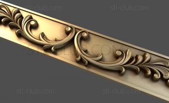 3D model 3d stl model of carved horizontal panel (STL)